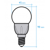 Bombilla esférica E-14P 6 W 230 V 6000k (blanco frío)